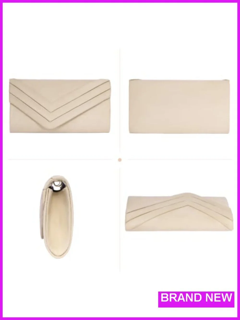 Suede Envelope Clutch Purse with Chain Strap for Evening Parties Weddings